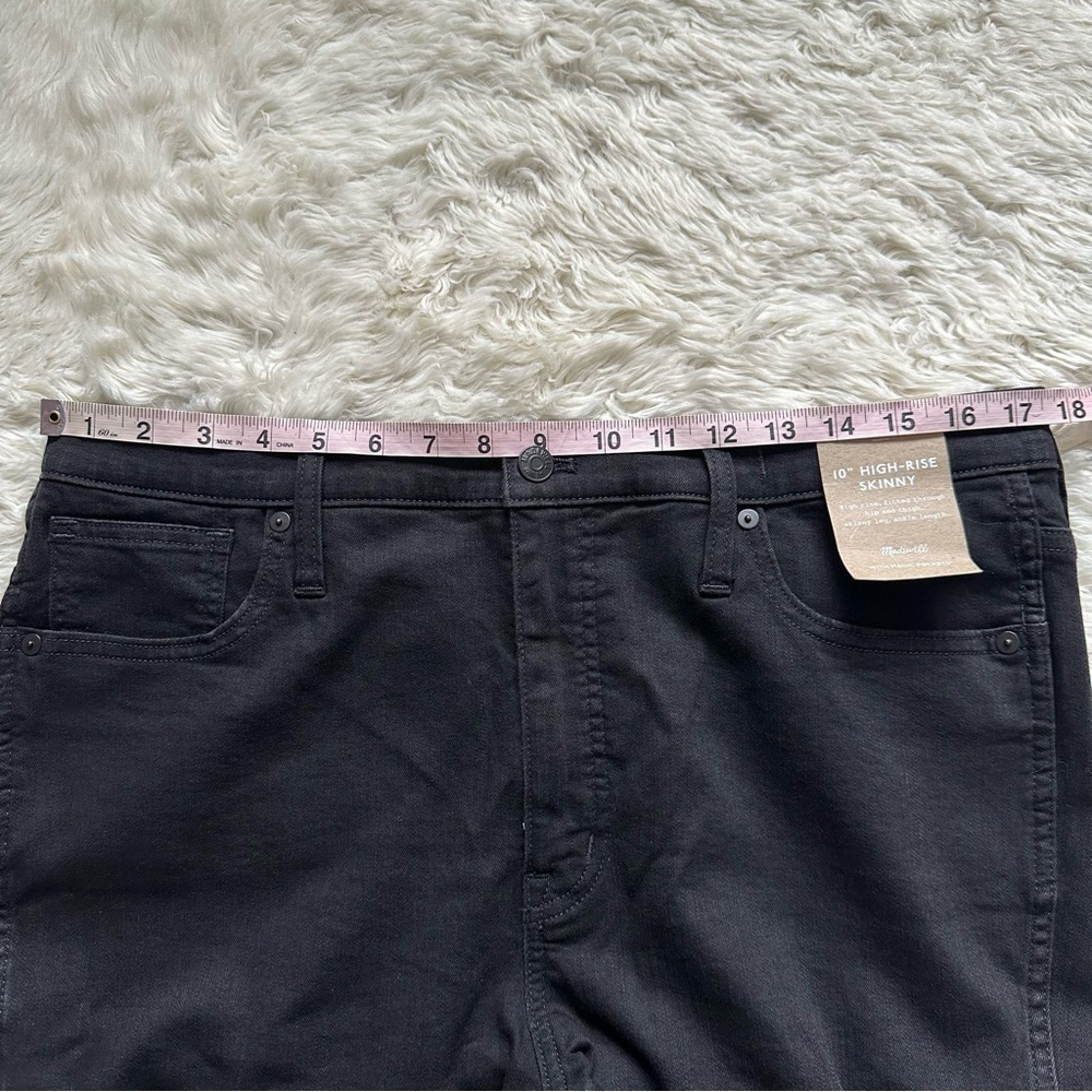 Madewell Jeans 10" High-Rise Skinny Stretch Black 32 NWT New - Picture 10 of 12